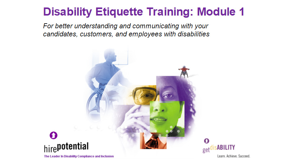 Disability Etiquette Training – Module 1 - A 22 29 Portfolio